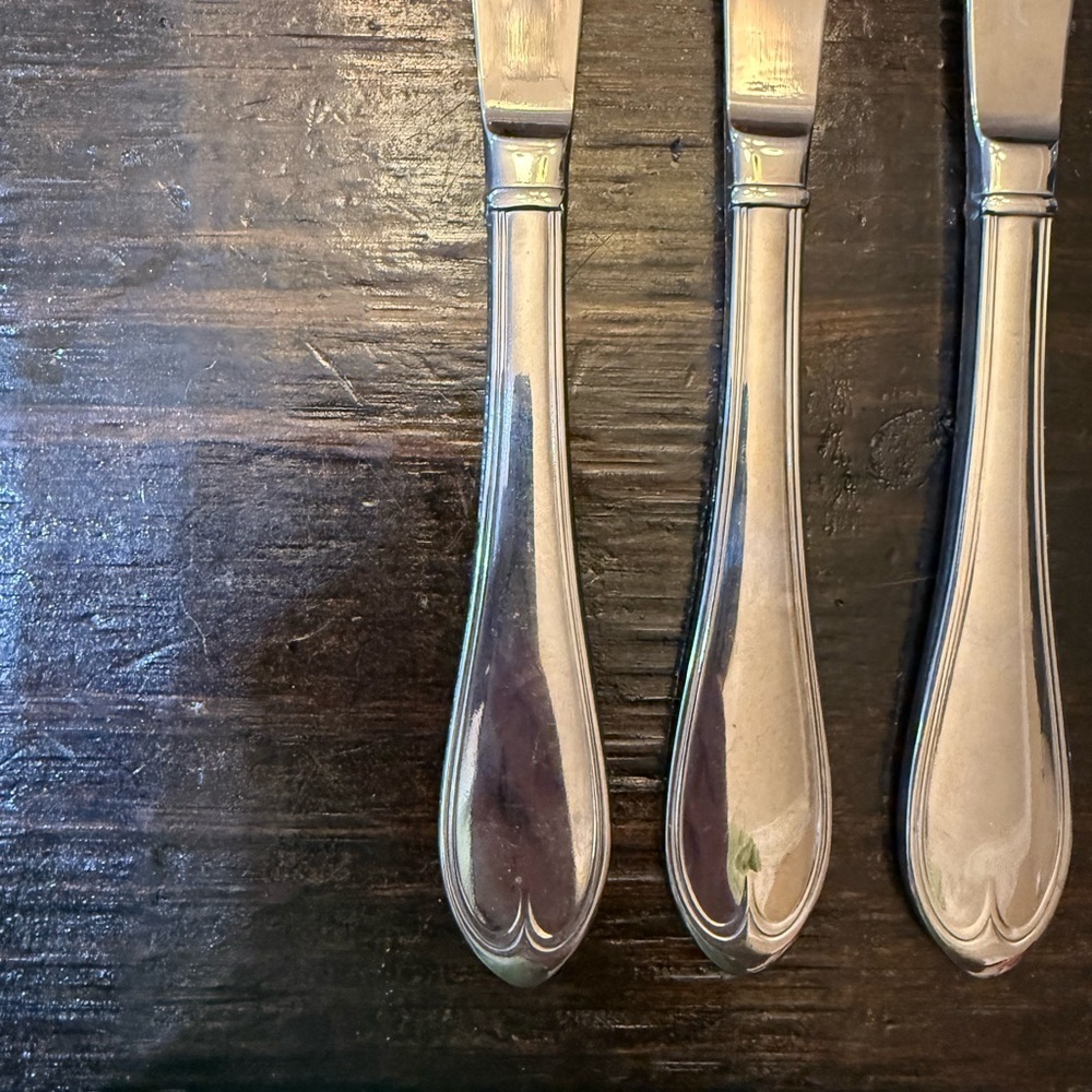 8 Dinner Knives Solid Reed & Barton Select OVAL THREAD 175th Anniversary 9" - Picture 2 of 3